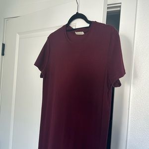 The Hanger short sleeve side slit maxi dress